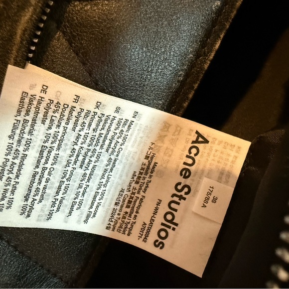 Acne Black Bomber Jacket with Ribbed Knit Details - Picture 5 of 5